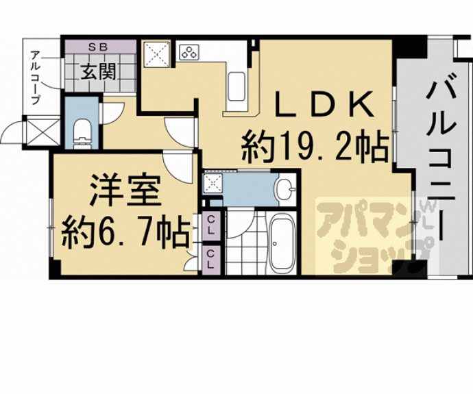 【イーグルコート御池アネックス】間取