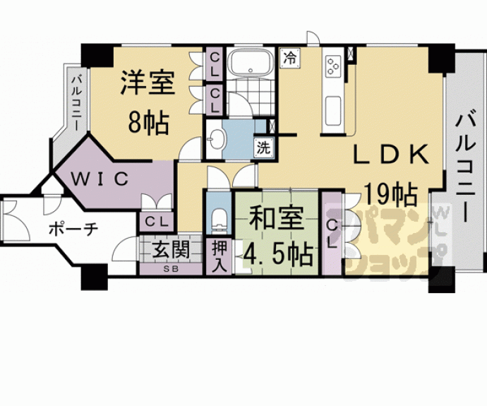 【イーグルコート御池アネックス】間取