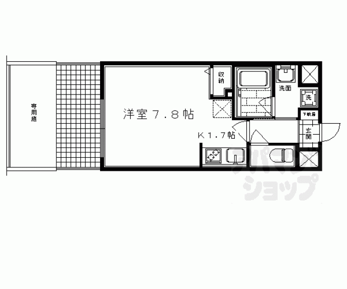 【ベラジオ四条大宮Ⅱ】間取
