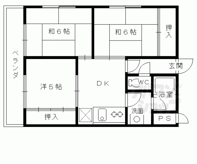 【ルミエール嵯峨野】間取