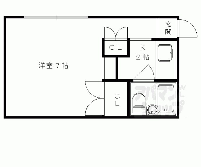 【カサデソーラ四条】間取