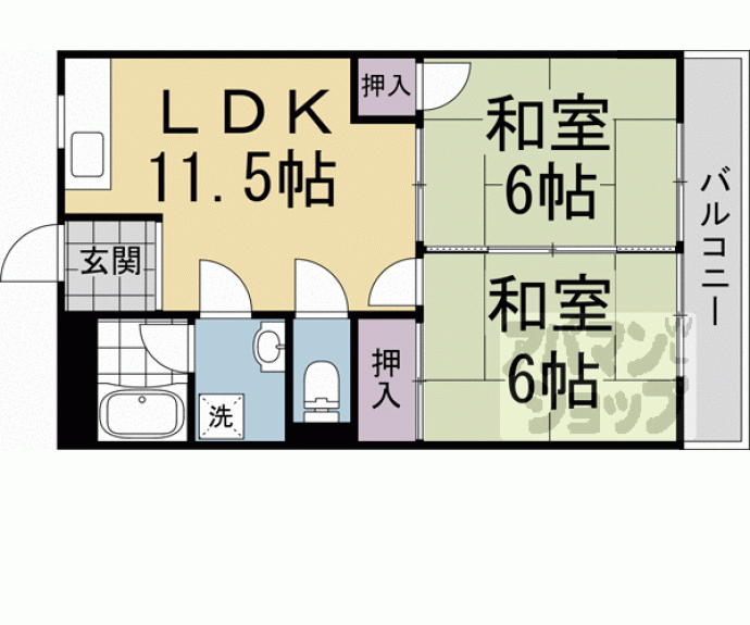 【メゾンみやのまえ】間取
