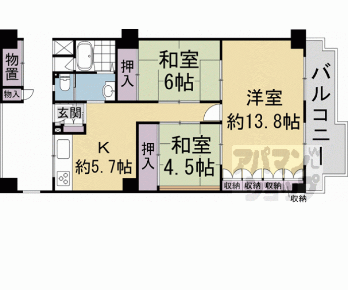 【メガロコープ西陣】間取