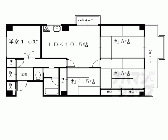 【メガロコープ西陣】間取