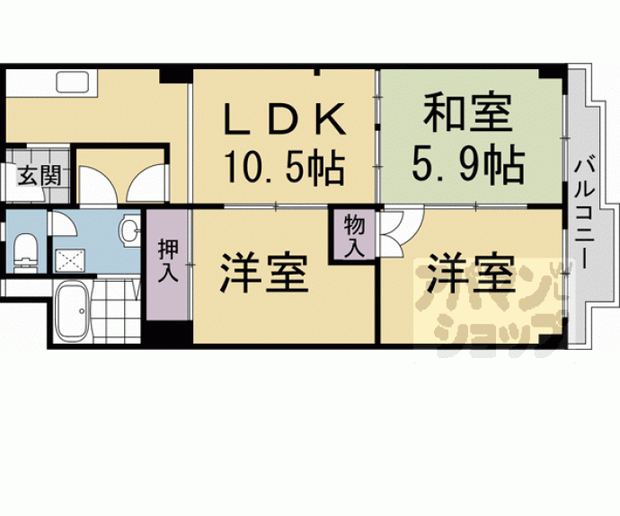 【メガロコープ西陣】間取