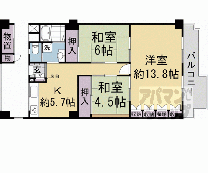 【メガロコープ西陣】間取