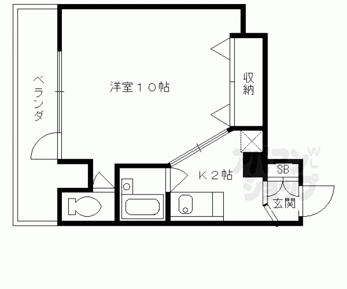 【ロマネスク京都丹波口】間取
