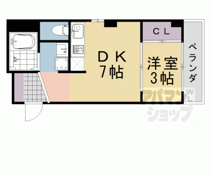 【イーストパレス祇園四条】間取