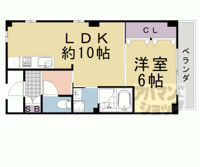 【イーストパレス祇園四条】間取