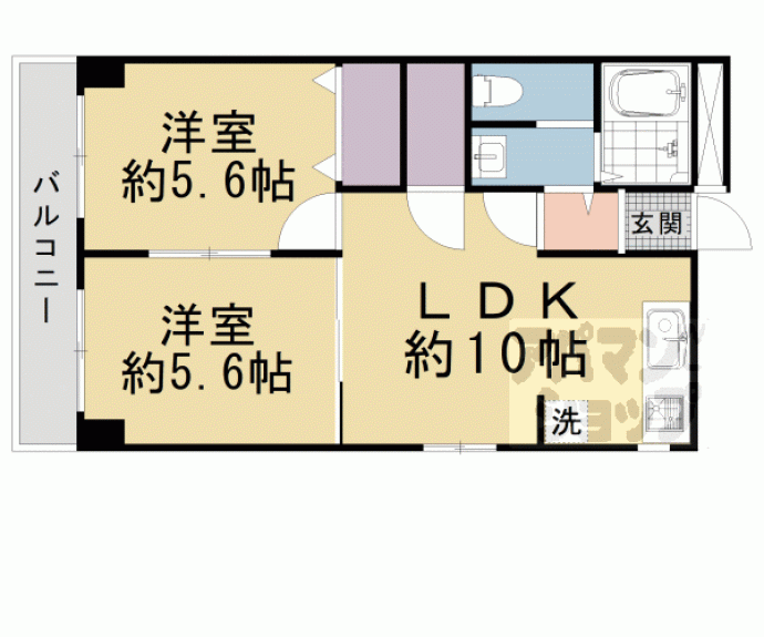 【メイゾン六波羅】間取