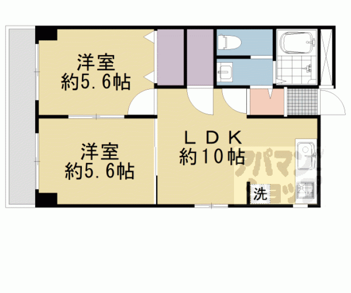 【メイゾン六波羅】間取
