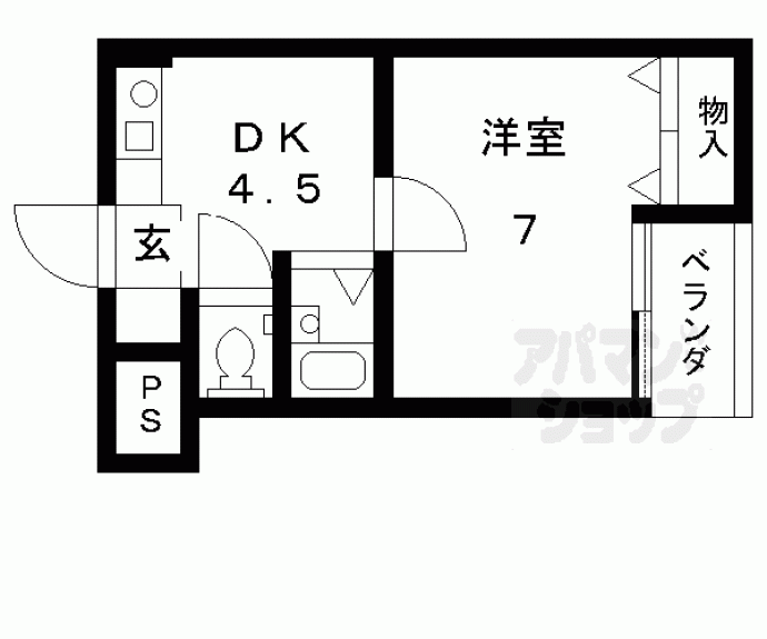 【シティオ西大路】間取