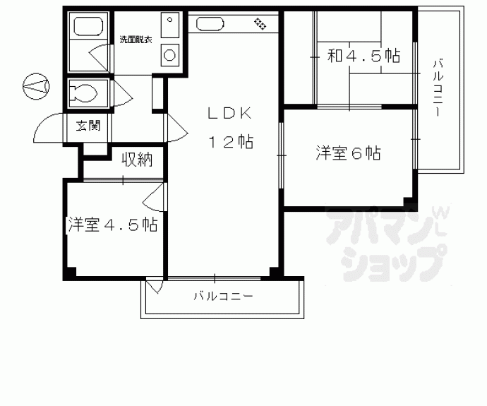 【ティオーリア京都】間取