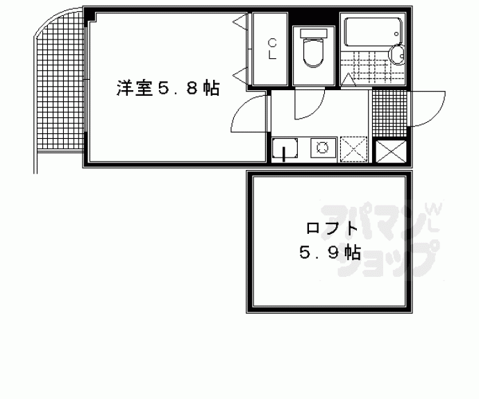 【ＰＵＲＰＬＥ　ＣＬＯＵＤ】間取