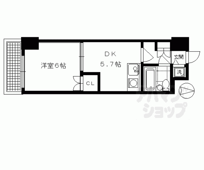 【ライオンズマンション二条高倉】間取