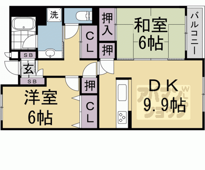 【レジディア太秦】間取