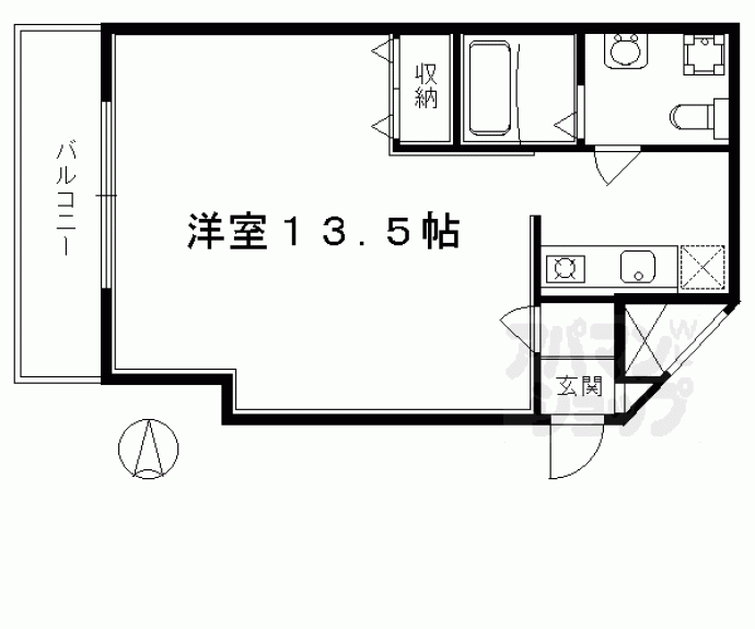 【ラクティー四条寺町】間取