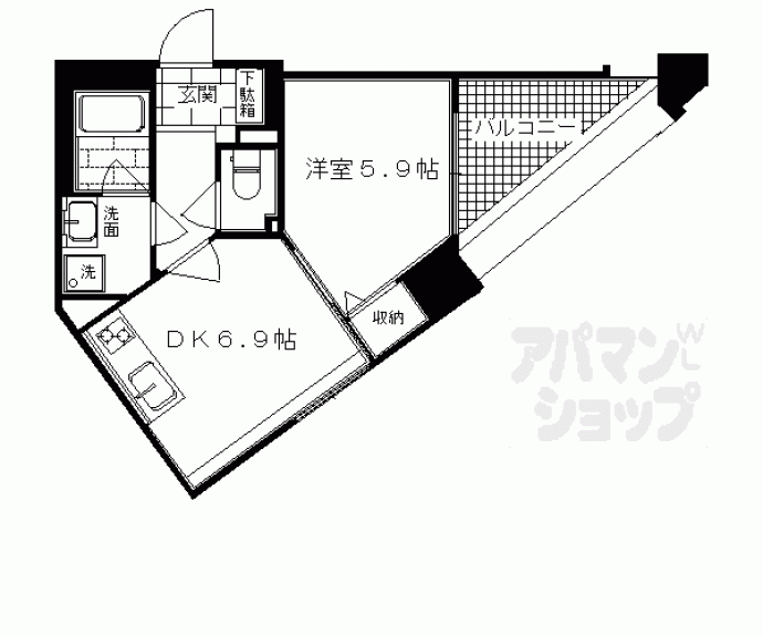 【クリスタルグランツ西大路三条】間取