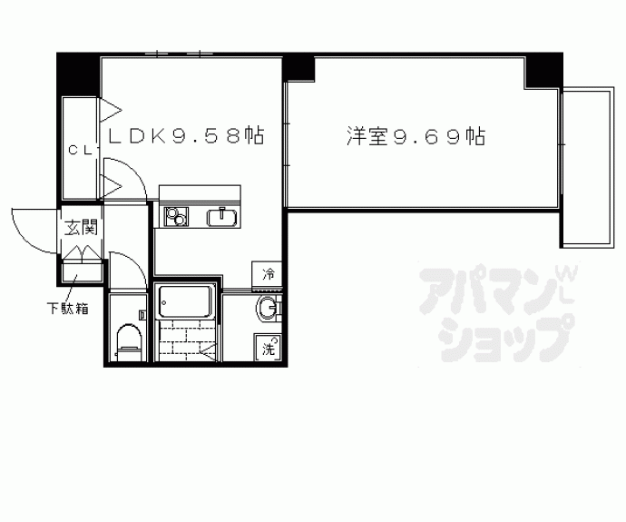 【メディナ西大路駅前】間取