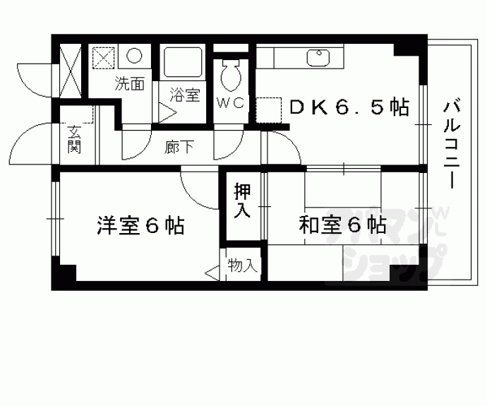 【カーサ東浜】間取