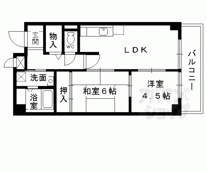 【カーサ東浜】間取