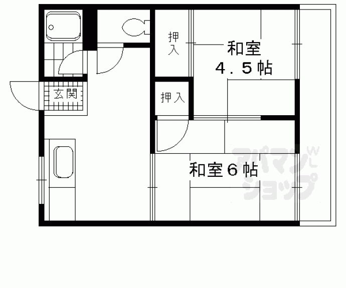 【柿ノ本ハイツ】間取