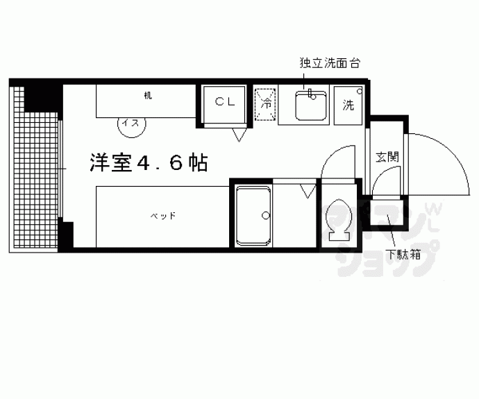 【キャンパスヴィレッジ京都一乗寺】間取