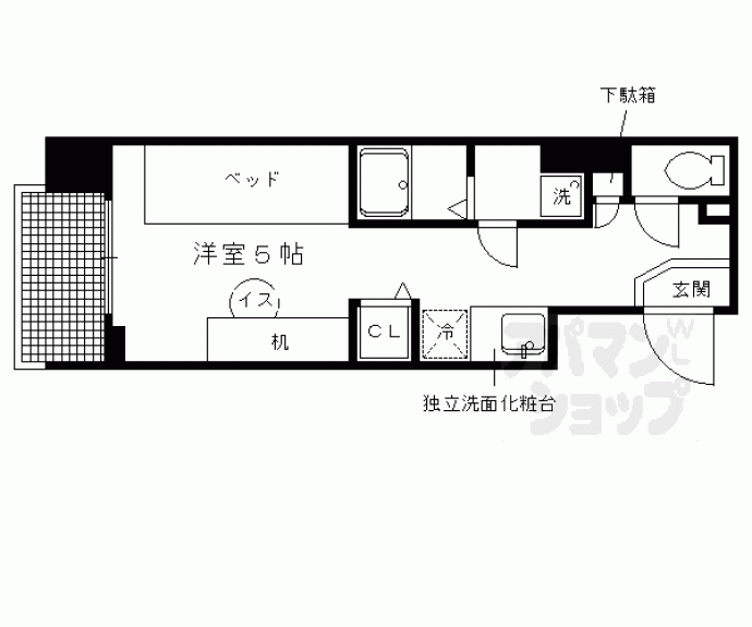 【キャンパスヴィレッジ京都一乗寺】間取