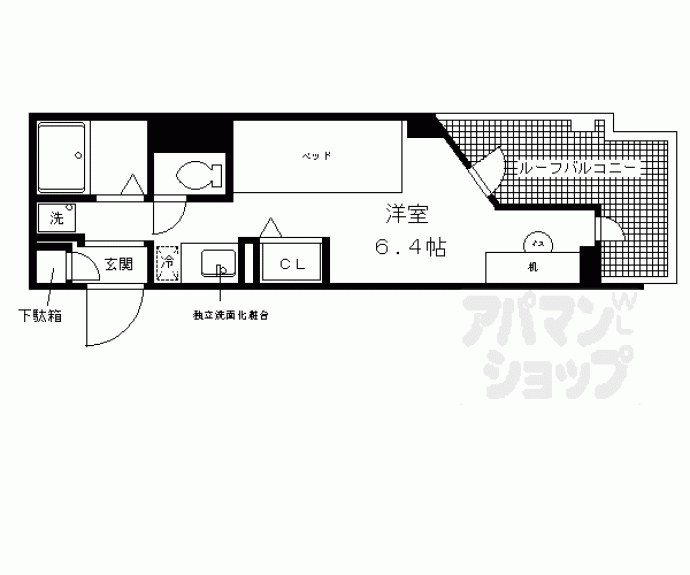 【キャンパスヴィレッジ京都一乗寺】間取