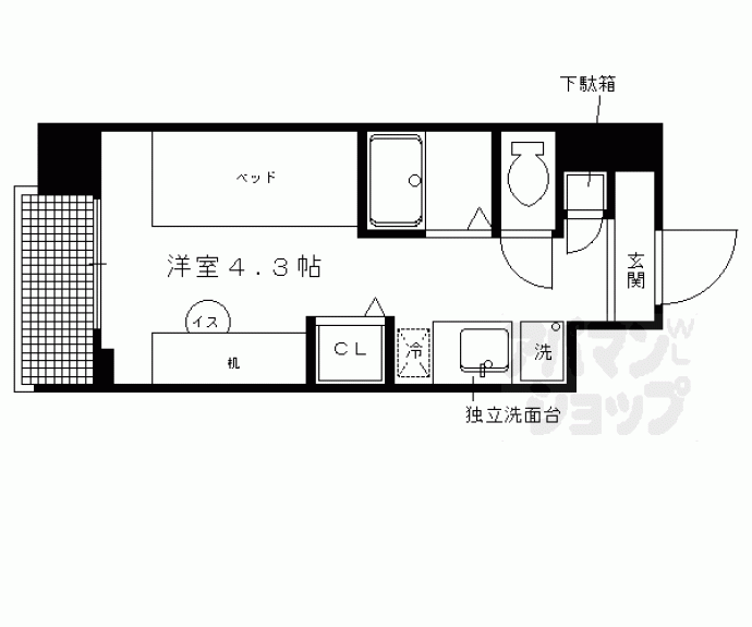 【キャンパスヴィレッジ京都一乗寺】間取