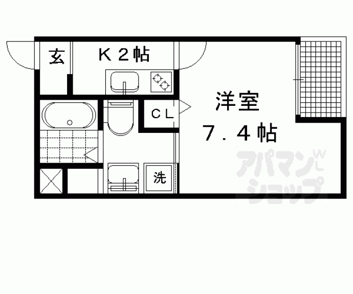 【メゾン・サンマルタン京大北】間取