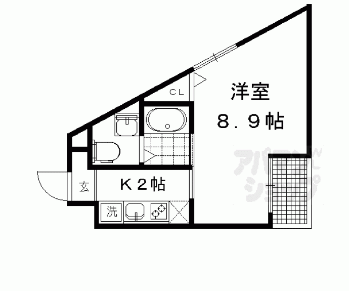 【メゾン・サンマルタン京大北】間取