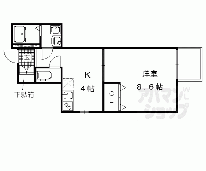 【アールグランツ一乗寺】間取