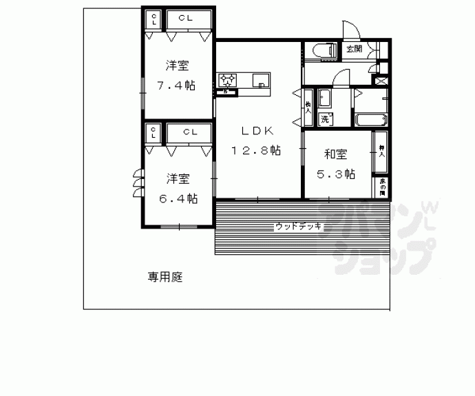 【シャーメゾン岩倉南】間取