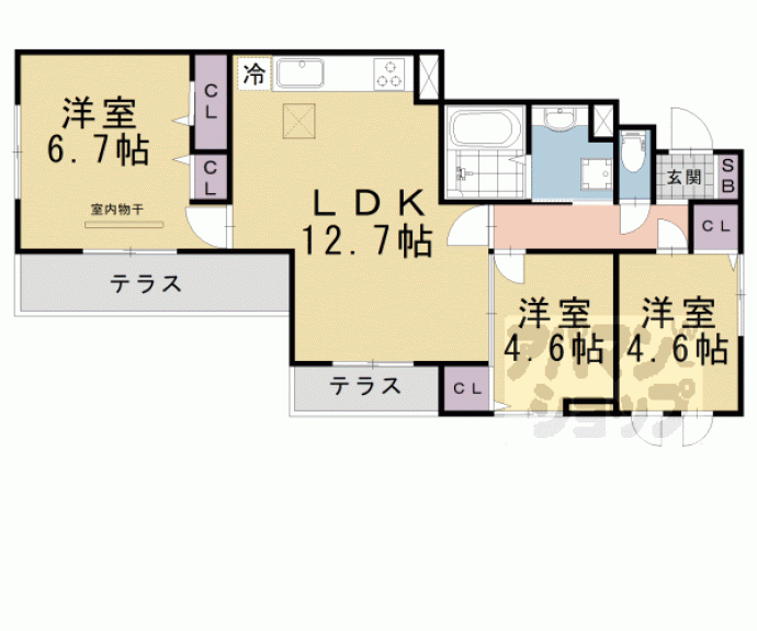 【Ｔ’ｓスクエア下鴨】間取
