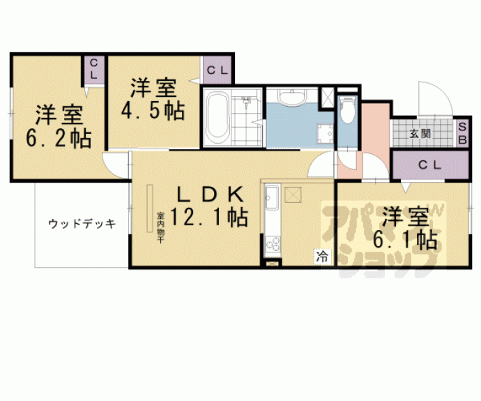 【Ｔ’ｓスクエア下鴨】間取