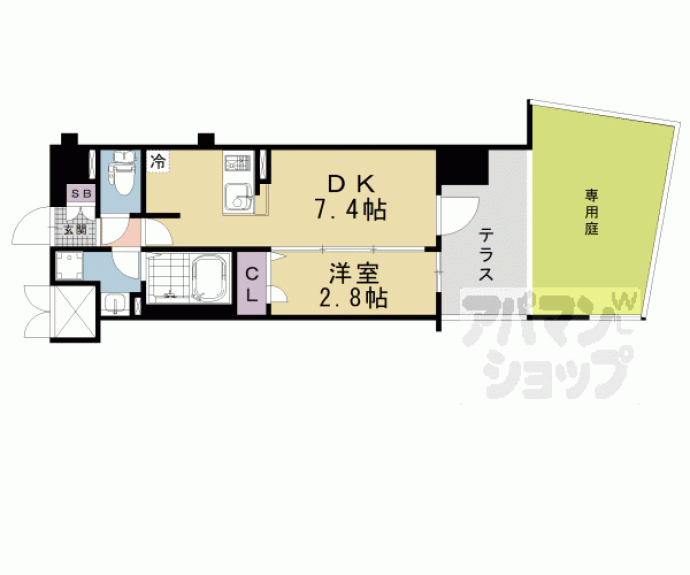 【アクアプレイス京大北ＯＸ】間取