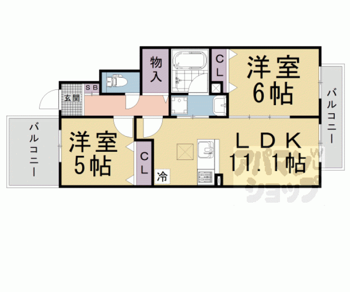 【サウスリッシュ岩倉】間取