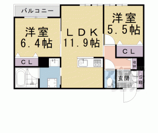 【シャーメゾン京　御所ノ内Ａ】
