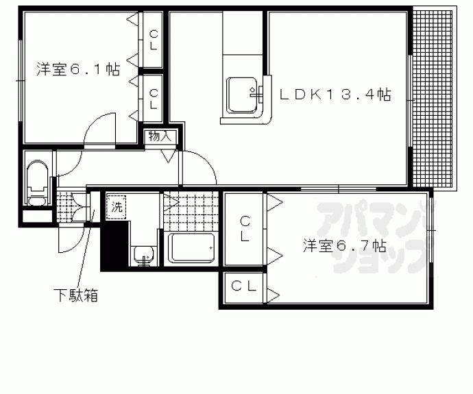 【コンフォール高野川】間取