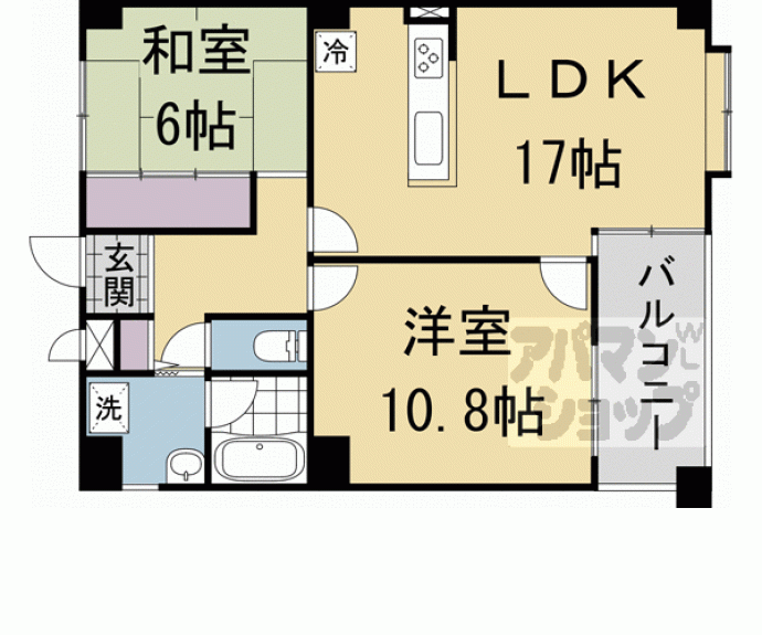 【シャリマー五条】間取
