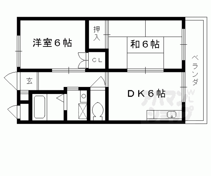 【ハイツ魚満】間取