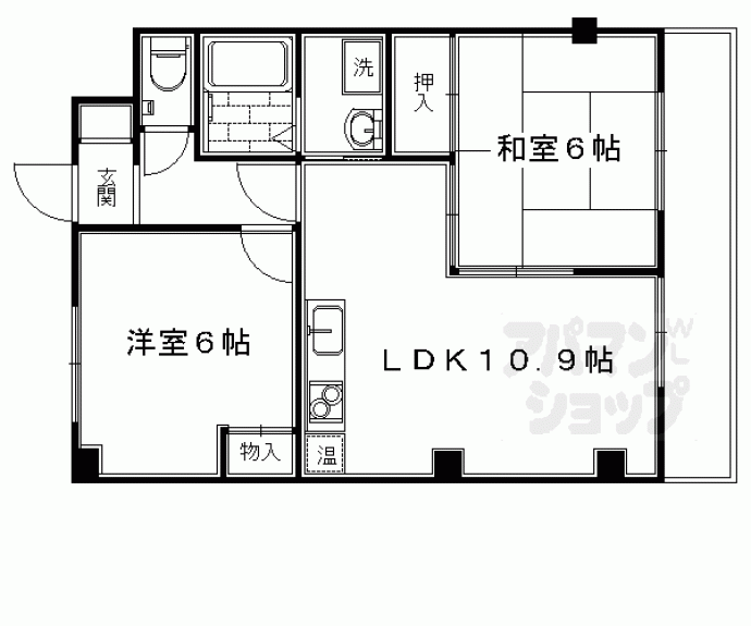 【メディナ東寺】間取