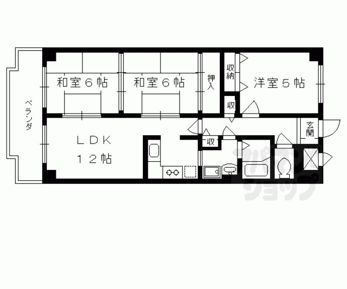 【グランドハイツ洛南】間取