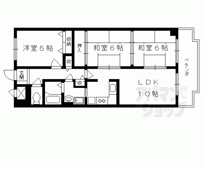 【グランドハイツ洛南】間取