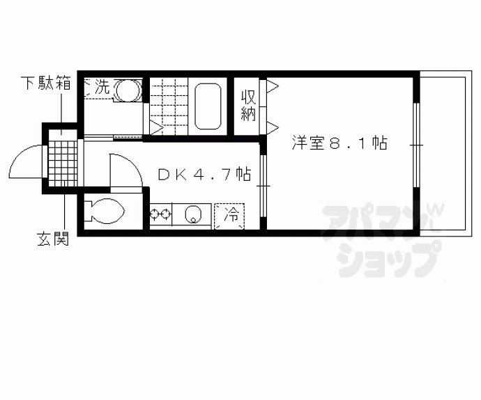 【レクサス深草１号館（ベルヴィ５６）】間取