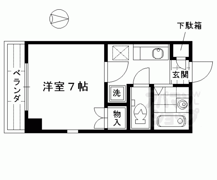 【中井マンション新烏丸】間取