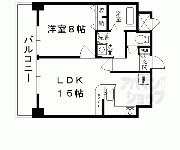【リーガル京都河原町五条】間取