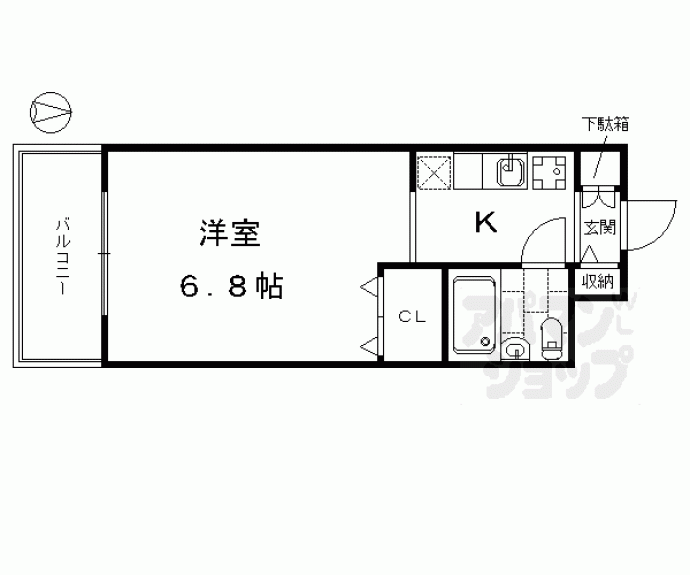 【マノワール木津屋橋】間取