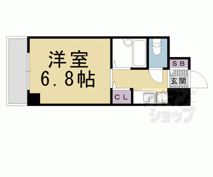 【マノワール木津屋橋】間取